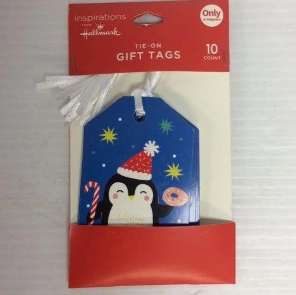 Inspirations by Hallmark Tie on Gift Tags- Penguins 10ct